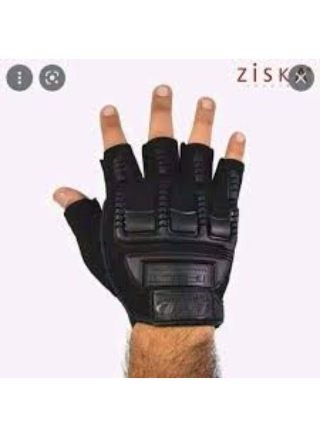 Tactical Motorcycle Gloves, Half-Finger Design with Hard Knuckle Protection, Breathable Mesh Construction, Adjustable Wrist Strap for Sports and Riding - Image 4